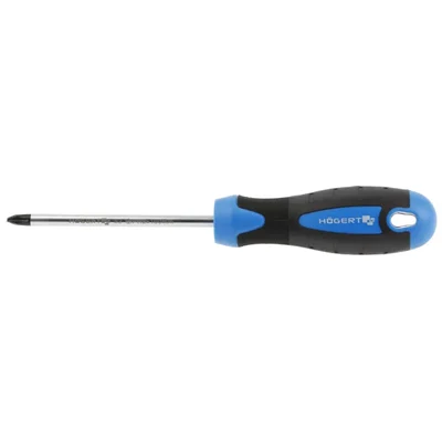 Högert Technik PH2 x 200mm S2 Steel Long Shaft Screwdriver with Magnetic Tip & Anti-Slip Handle HT1S032
