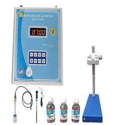 Lab Junction Auto Delux Table Top pH Analyzer LJ-101, 3 Point Calibration with Accessories