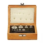 WKM 9pcs, 1mg to 100g Brass Physical Weight Kit in Wooden Box KTN100