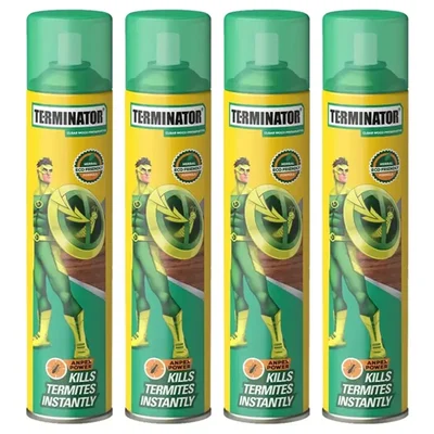 4 Pcs of Pidilite (220 gm x 4 pcs) Terminator Wood Preservative Anpex Power Killer Spray For Office, Home, Kitchen Use