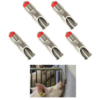 Pack of 5 Pig Nipple Drinker