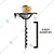 Pilot 63 CC 3 HP Earth Auger / Post Hole Digger / Earth Drill Machine With 8 Inch Drill Bit, PL-EA63