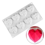 8 Cup Silicone Heart Shaped Pinata Mould For Cakes or Chocolates
