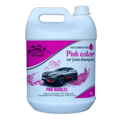 Uniwax 5L Pink Color Car Foam Shampoo, Fast Cleaning Action