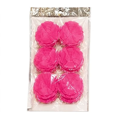 Pack of 10, 20, 50, 70, 100 Artificial Pink Flower Garland Disc Components for Party Decoration Lightweight Reusable(Pack-10 pcs)