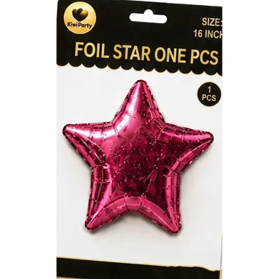 Pack of 10,20,50,70,100 16 Inch Metallic Pink Foil Star Balloon for Birthday Event Party Decoration Shiny Reusable(Pack-10 pcs)