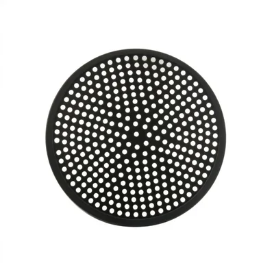 Pack of 6, Hard Anodized 6.5 Inch Aluminium Pizza Screen Non-Stick Commercial Crisp Baking Mesh Tray