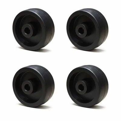 Heavy Duty 75 x 32 MM / 3 x 1.25 Inch I Section Wheel With Plain Bearing ( Pack Of 4)
