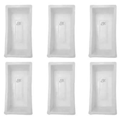 RK Plastic Plain Brick Paver Block Mould (Pack of 6) (9"x 4.5" x 3" inch)