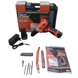 Planet Power 10 mm 20V Cordless Drill With Battery, Charger & Accessories, 1400 RPM (PCD 20Li)