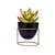 Ecofynd 6 inch Black Metal Planter Pot with Stand | Used for Indoor Home & Garden Decoration