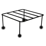 Elated Plant Stand Square Anti-Rust for Outdoor Balcony & Indoor Plant Container Set (Pack of 6, Metal)