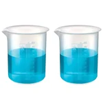 Bello 2pcs x 1000ml Polypropylene Beakers with Graduation Marks for Laboratory