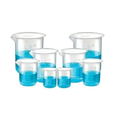 Bello Polypropylene Beaker 50ml x 2pcs, 100ml x 2pcs, 250ml x 2pcs and 500ml x 2pcs with Graduation Marks