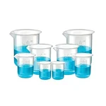 Bello Polypropylene Beaker 50ml x 2pcs, 100ml x 2pcs, 250ml x 2pcs and 500ml x 2pcs with Graduation Marks