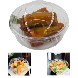 POCHEON® 25pcs 250 ml Transparent Round Plastic Reusable Container