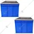SINGHAL 32 L Plastic Crates with Lid 500x325x250 mm, Pack of 2