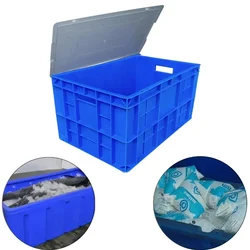Singhal 55 Liters Multipurpose Plastic Crate with Lid, 600x400x285 mm