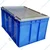Singhal 55 Liters Multipurpose Plastic Crate with Lid, 600x400x285 mm