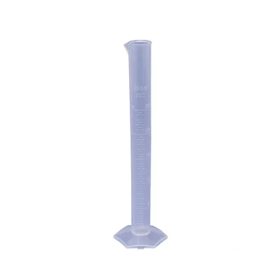 ELECOPTO 500ml Plastic Clear Fine Graduation Hexagonal Base Thermal Shock Resistant Labware Measuring Cylinder