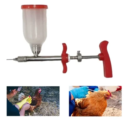 GKI Poultry Commercial 100 ml Surgical Poultry Vaccinator Syringes (Pack of 2)