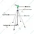 PPL AGRO Plastic 1.25 inch Rain Gun with Stand, Riser Pipe, Pressure Gauge and Foot Bottom