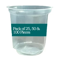 750ml Transparent Round Plastic Container Without Lid for Rasgulla Packaging(Pack-50 Pcs )