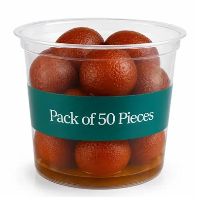 750ml Transparent Round Plastic Container Without Lid for Rasgulla Packaging(Pack-50 Pcs )