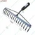 Global Nature Agro 16 Tine Garden Rake Without Handle, 16 Inch Blade, Metal Manual Rake For Home, Farming & Gardening