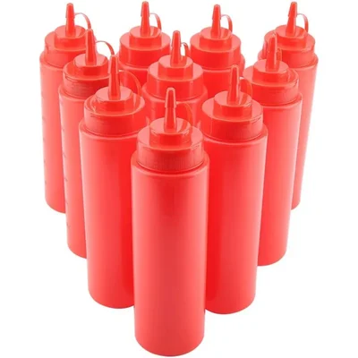 Pack of 10 Squeeze Bottle for Multipurpose Use, Plastic Body(Size-240 ml)