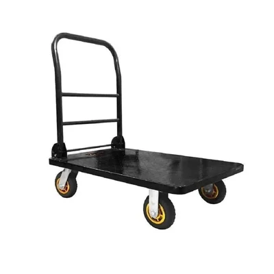 UTC 150 Kg Load Capacity Metal Body Foldable Platform Trolley With Steel Handle (75 x 50 x 86 cm)
