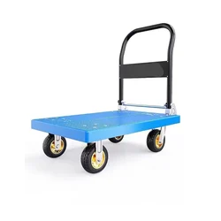 Nutronics 150 Kg Folding Platform Trolley With 4 Wheels, Tubular Steel Handle & Plastic Platform (NS HT-150)