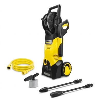 Karcher 120 Bar High Pressure Washer with Integrated Hose Reel, 380 LPH Flow & Vario Power Jet, K3 HR Plus