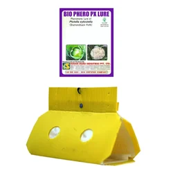 Sonkul Agro Combo Pack of Bio Phero PX Plutella Xylostella (Diamondback Moth) Lure & Delta Trap Set of 10 Pieces