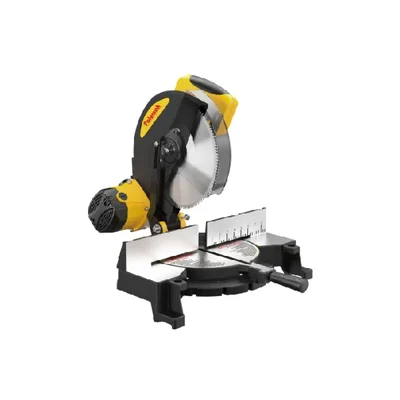 POLYMAK 255mm 1400W 4600 RPM Belt-Driven Compound Miter Saw for Wood and Aluminum PM255BMS-DY