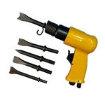 Heavy Duty 150mm Pneumatic Air Hammer Set with 5 Chisels for Cutting, Chipping and Scraping for Industrial Use