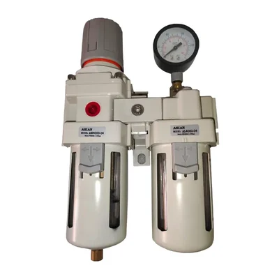 Bluex 1/2 Inch BSP Pneumatic FRL Unit (Air Filter + Regulator + Lubricator) With Metal Guard & Pressure Gauge For Air Compressor