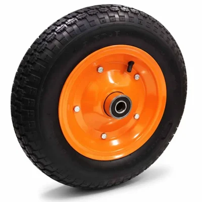 Heavy Duty 400 x 100 MM / 16 x 4 Inch 150 Kg Load Capacity Pneumatic Double Bearing Wheel