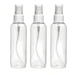 100 Pcs, 100ml PET Plastic Refillable Pocket Mist Spray Bottle with Dispenser Cap