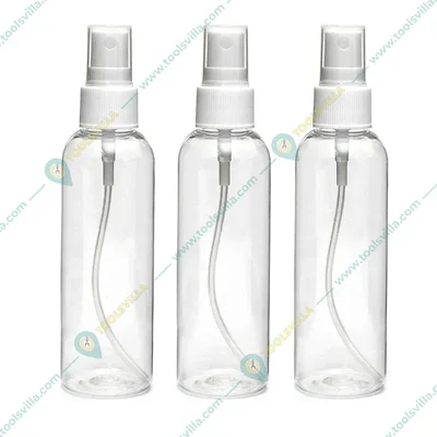 100 Pcs, 100ml PET Plastic Refillable Pocket Mist Spray Bottle with Dispenser Cap