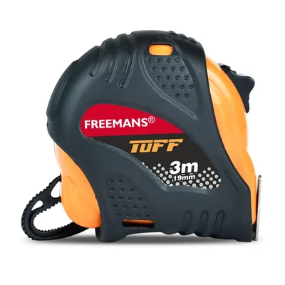 Freemans 3 Meters 19mm Tuff Pocket Steel Measuring Tape Rule Dura Coat Double Sided Glare Free Printing TU319