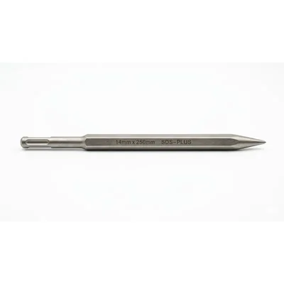 Heavy Duty 14mmx250mm Pointed Chisel Suitable For 26mm Rotary Hammer/Hammer Drill Machine
