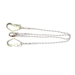 ISSAFE (ISF-91) Polyamide Twisted Double Lanyard With Two Ropes & 2 Scaffolding Hooks, Certified : ISI (PART 2): 2021, EN 3542010 ANSI 359.13:2013
