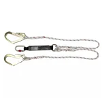 ISSAFE (ISF-161) 14 mm Polyamide Twisted Energy Absorbing Double Lanyard with Two Ropes and Two Scaffolding Hook