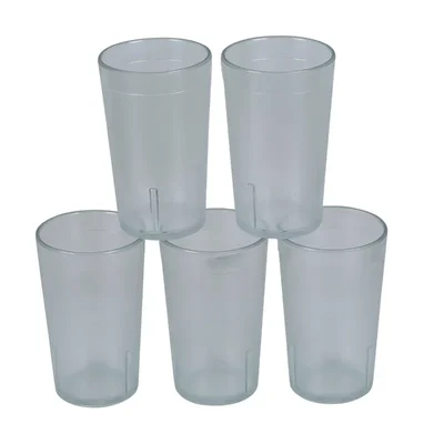 250ml Polycarbonate Drinking Glass , Unbreakable Clear Tumbler for Commercial Restaurants Bars(Pack-36 pcs)