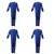 SS BENGALY Pack of 4 Navy Blue Safety Boiler Suit Coveralls - 200 GSM Poly Cotton, Double Reflectors, 7 Pockets(Size-L)