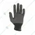 Delight 12 Pair Black Colour 13 Gauge Large Size Polyester PVC Dotted Gloves (MPKD13-62)(BLK)