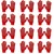 Delight 12 Pair Red Colour 13 Gauge Large Size Polyester PVC Dotted Gloves (MPKD13-62)(R)