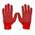 Delight 12 Pair Red Colour 13 Gauge Large Size Polyester PVC Dotted Gloves (MPKD13-62)(R)