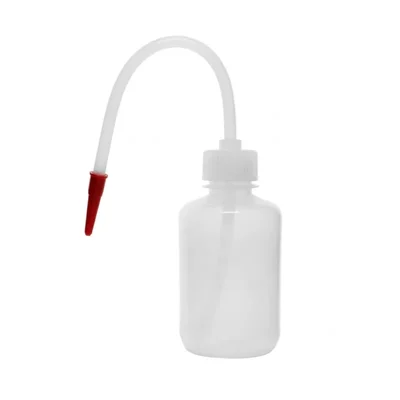 Cometek 125ml Pack of 12 Polyethylene Laboratory Wash Bottle with Flexible Delivery Tube